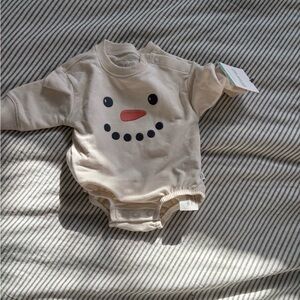 BNWT Little Planet Snowman Holiday Sweatshirt Onesie